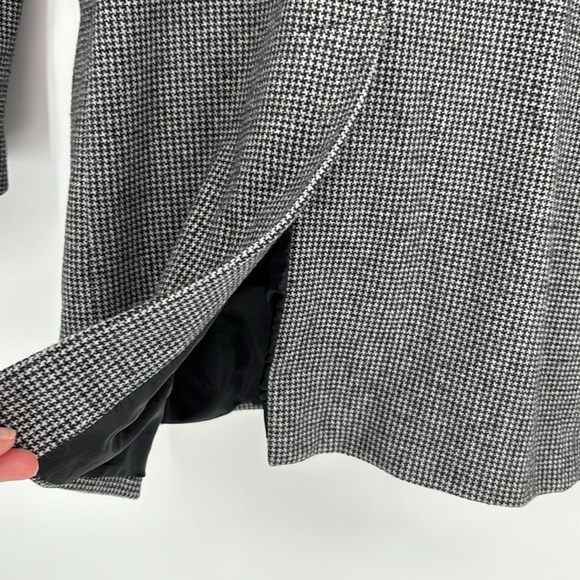 Zara Man Houndstooth Button Front Pea Coat Men’s Size Large - Picture 13 of 13